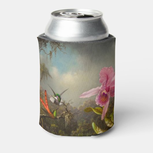 Orchidee met twee kolibries kop blikjeskoeler (Blikje Achterkant)