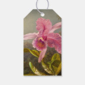 Orchidee met twee kolibries kop cadeaulabel (Voorkant)