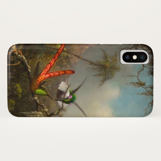 Orchidee met twee kolibries kop Case-Mate iPhone case (Achterkant (horizontaal))