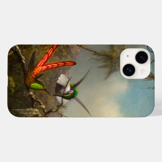 Orchidee met twee kolibries kop Case-Mate iPhone case (Achterkant (horizontaal))