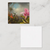 Orchidee met twee kolibries kop informatiekaartje (Voorkant / Achterkant)
