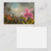Orchidee met twee kolibries kop informatiekaartje (Voorkant / Achterkant)