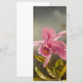 Orchidee met twee kolibries kop Kaart (Voorkant / Achterkant)