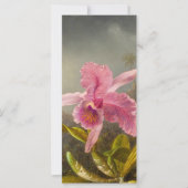 Orchidee met twee kolibries kop Kaart (Voorkant)