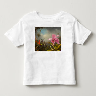 Orchidee met twee kolibries kop kinder shirts