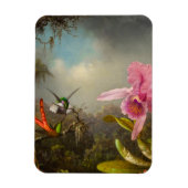 Orchidee met twee kolibries kop magneet (Verticaal)