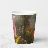 Orchidee met twee kolibries kop papieren bekers (Rechts)