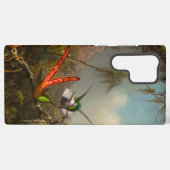 Orchidee met twee kolibries kop samsung galaxy hoesje (Achterkant horizontaal)