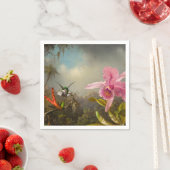 Orchidee met twee kolibries kop servet (Insitu)