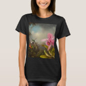 Orchidee met twee kolibries kop t-shirt (Voorkant)