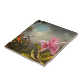 Orchidee met twee kolibries kop tegeltje (Zijkant)