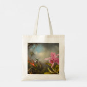 Orchidee met twee kolibries kop tote bag (Achterkant)