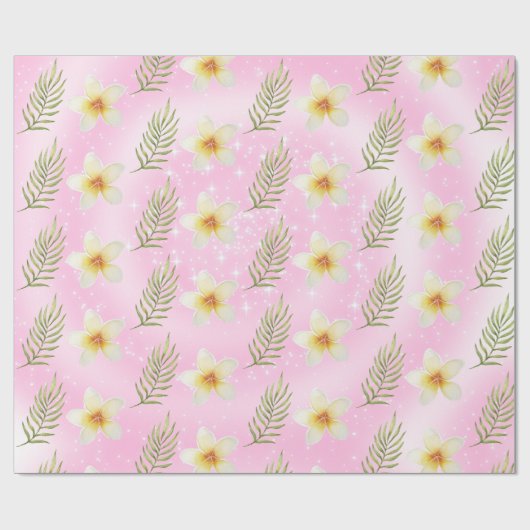 Orchidee met varens cadeaupapier (Vlak)