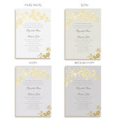 Orchidee Mid Ivory Formal Classic Heirloom Wedding Folie Uitnodiging