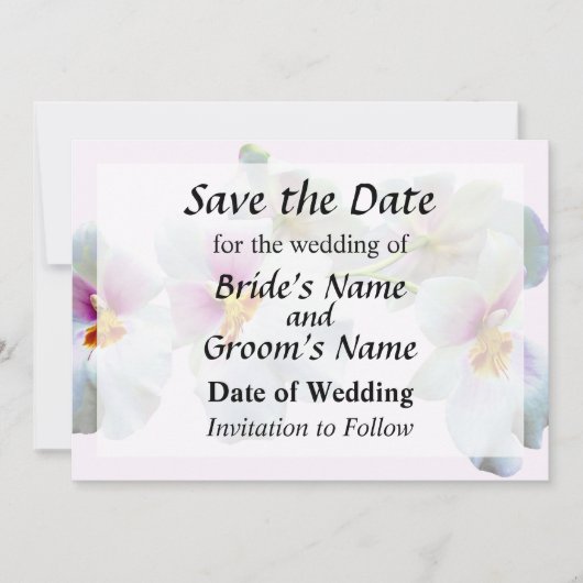 Orchidee Miltoniopsis Florentine Bewaar de datum Save The Date (Voorkant)
