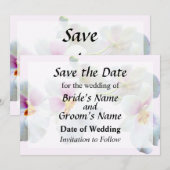 Orchidee Miltoniopsis Florentine Bewaar de datum Save The Date (Voorkant / Achterkant)