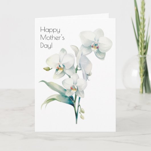 Orchidee Moederdag kaart (Voorkant)
