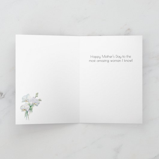 Orchidee Moederdag kaart (Binnen)