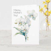 Orchidee Moederdag kaart (Gele Bloem)