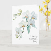 Orchidee Moederdag Kaart (Gele Bloem)