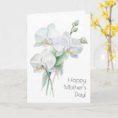Orchidee Moederdag kaart (Gele Bloem)