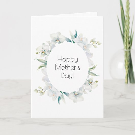Orchidee Moederdag Wenskaart Kaart (Voorkant)