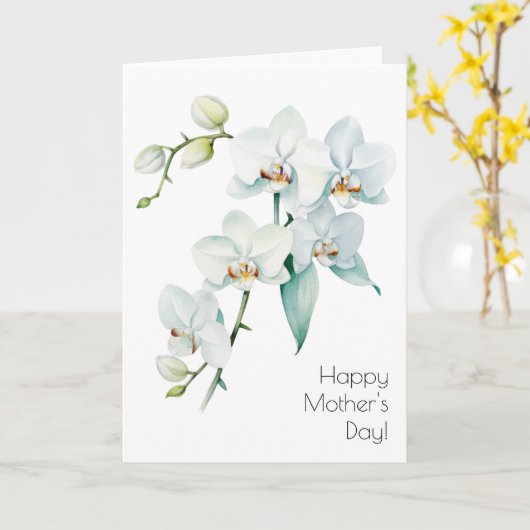 Orchidee Moederdagkaart Kaart (Gele Bloem)