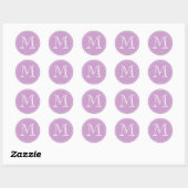Orchidee Monogram Envelop Seal door Origami Prints Ronde Sticker (Vel)