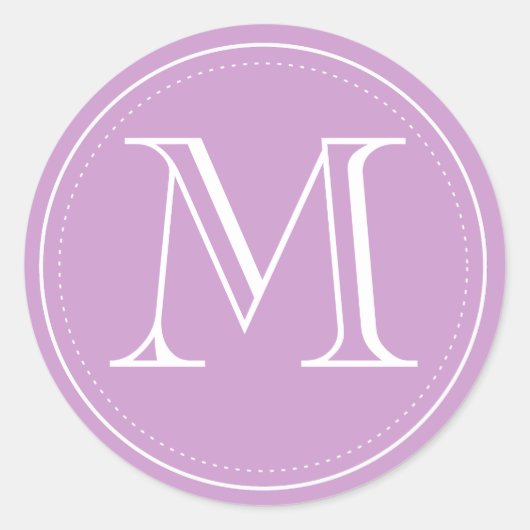 Orchidee Monogram Envelop Seal door Origami Prints Ronde Sticker (Voorkant)