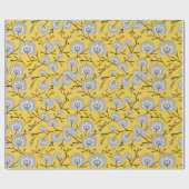 orchidee mosterdpatroon cadeaupapier (Vlak)