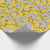 orchidee mosterdpatroon cadeaupapier (Hoek)