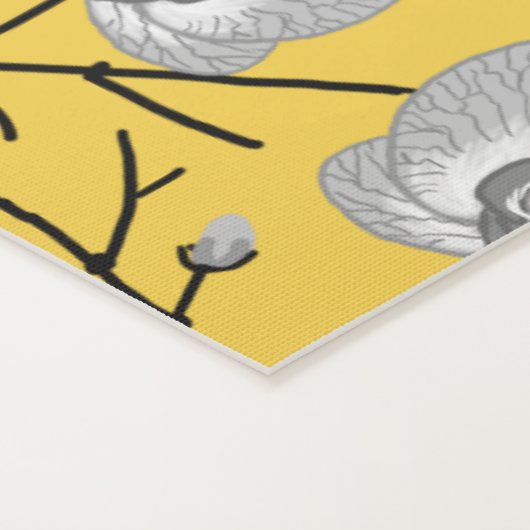 orchidee mosterdpatroon yogamat (Detail)