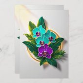 Orchidee Nights in de botanische tuin van New York Kaart (Voorkant / Achterkant)