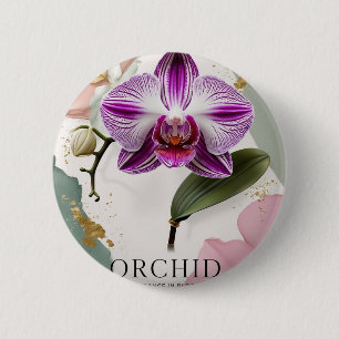 Orchidee Nights, NewYork Botanical Garden BUTTON, Ronde Button 5,7 Cm