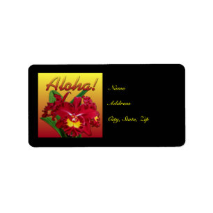 Orchidee Oil op Canvas Aloha Avery Label