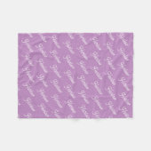 Orchidee Paars Aangepaste Kindernaam Herhaling Fleece Deken (Voorkant (Horizontaal))