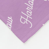 Orchidee Paars Aangepaste Kindernaam Herhaling Fleece Deken (Hoek)