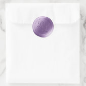 Orchidee Paarse 2 Letter Monogram Wax Seal Sticker (Tas)