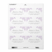 Orchidee Paarse Adresetiketten Etiket (Full Sheet)