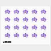 Orchidee Paarse Classic Ronde Sticker (Vel)