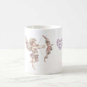 Orchidee Paarse Cupido Pijl van Liefde Hart Bloem Koffiemok