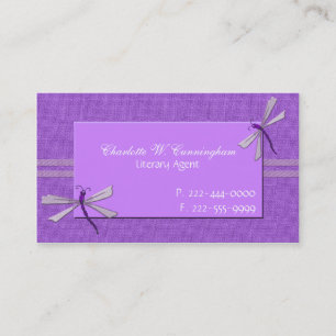 Orchidee Paarse libellen Aangepast Visitekaartje