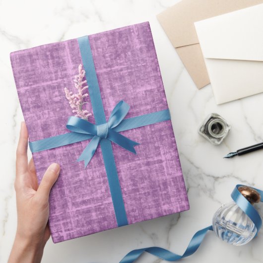 Orchidee Paarse Linnen Cadeaupapier (Geschenken)