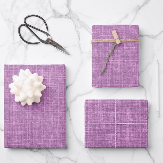 Orchidee Paarse Linnen Inpakpapier Vel (Voorkant)
