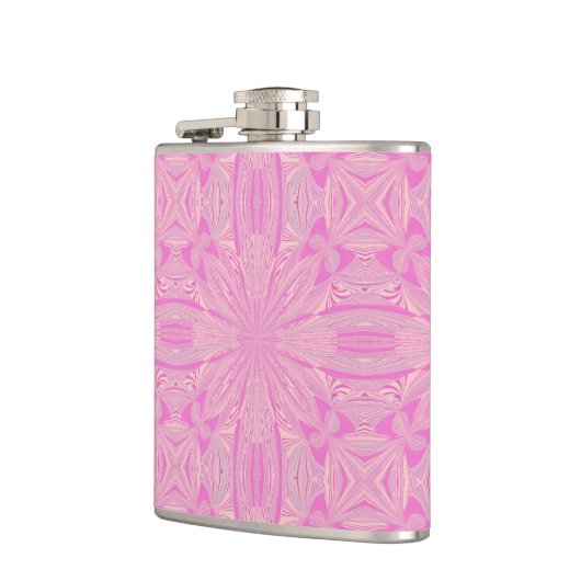 orchidee Paarse prachtige Abstracte ventilator Heupfles (Links)