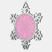  orchidee Paarse prachtige Abstracte ventilator Tin Sneeuwvlok Ornament (Rechts)