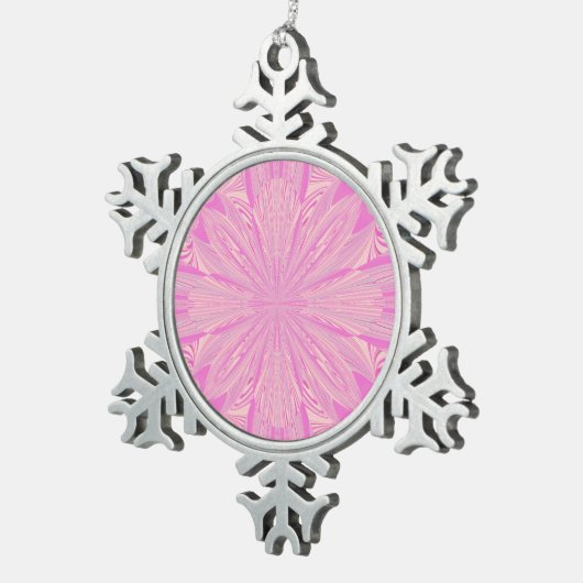  orchidee Paarse prachtige Abstracte ventilator Tin Sneeuwvlok Ornament (Rechts)