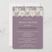 Orchidee Paarse witte kant Floral Vrijgezellenfees Kaart (Voorkant)