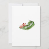 Orchidee & Palmblad Tropische Bloemen Bruiloft Uit Kaart (Achterkant)