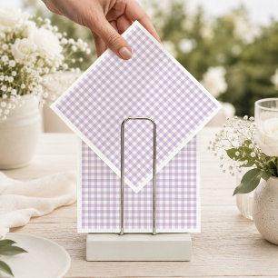 Orchidee Pastel Gingham Lente Feest Servet